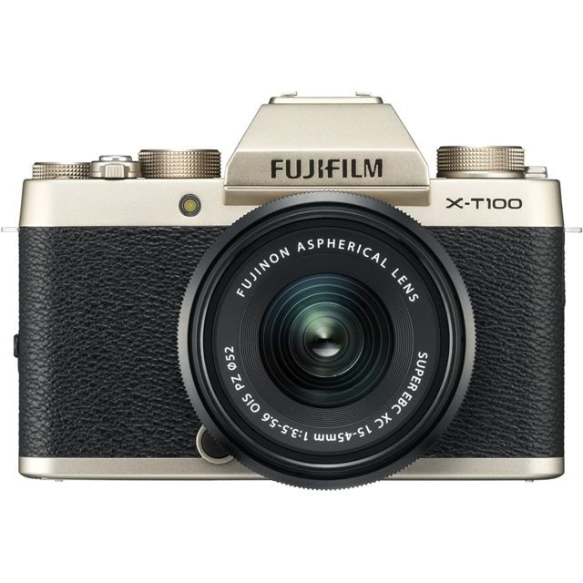 Fujifilm - FUJIFILM X-T100  with XC 15-45mm Lens Kit GOLD - Appareil Photo