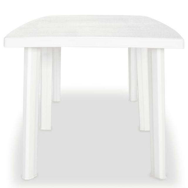 SKM Table de Jardin Blanc 80x75x72 cm Plastique 