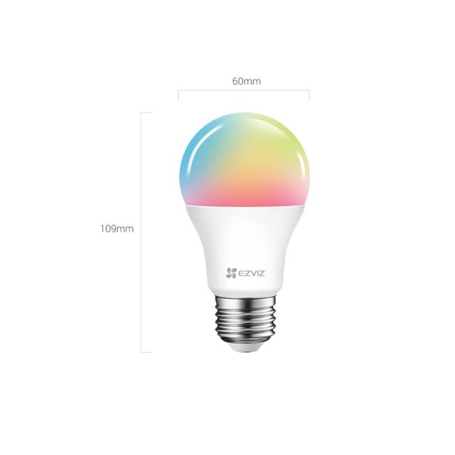 Ezviz - LB1 - Ampoule LED connectée Wi-Fi - Color Dimmable - Appareils compatibles Google Assistant