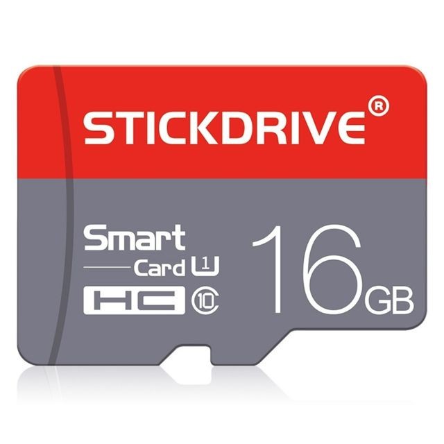 Wewoo - Carte Micro SD STICKDRIVE 16GB U1 mémoire TF rouge et grise SD - Carte mémoire Micro sd