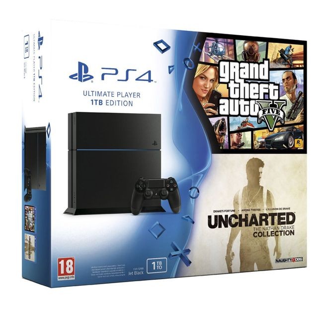 Sony -PS4 + GTA V + Uncharted: The Nathan Drake Collection Sony  - Ps4 gta