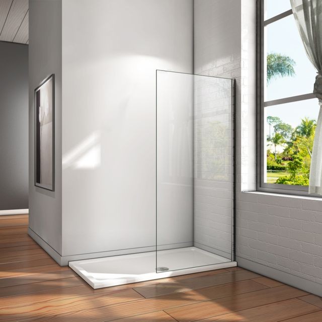 Cabine de douche marque generique Paroi de douche 50x200cm en verre anticalcaire paroi de douche à l'italienne