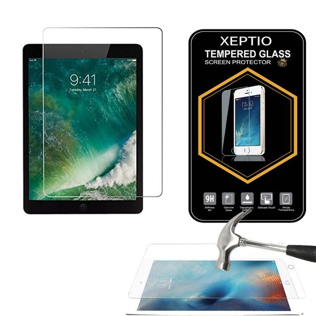 Xeptio - Nouvel Apple iPad 9.7 2017 / iPad 9,7 2018 Wifi/4G/LTE : Protection d'écran en verre trempé - Tempered glass Screen protector / Films vitre Protecteur d'écran tablette New IPad 9.7 pouces - Version intégrale avec accessoires - XEPTIO© Xeptio  - Accesoires ipad