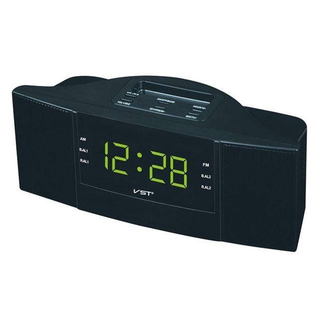 Réveil Wewoo Réveils Horloge radio-pilotée LED cadeau numérique AM / FM jaune