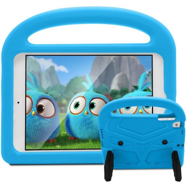 marque generique - Coque en TPU moineau enfants conception antichocs eva amicale avec le support et la poignée bleu pour votre Apple iPad 9.7/Pro 9.7/Air 2/Air marque generique  - Accesoires ipad