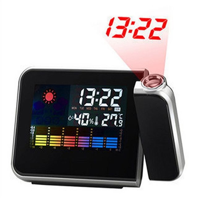Generic - Projection LCD Digital Weather Snooze Alarm Clock Affichage couleur rétro-éclairage LED - noir Generic   - Horloges, pendules Generic