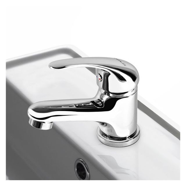 marque generique - Robinet mitigeur de lavabo bas en laiton chrome avec systeme vidage - Robinet de lavabo