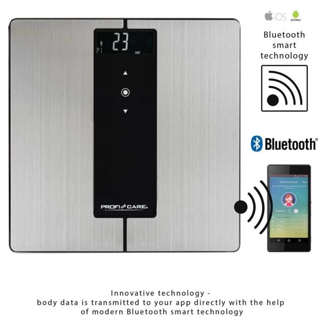 Proficare - Pèse Personne Electronique Bluetooth APP Balance Graisse Smartphone  Proficare PW 3008 - Pèse-personne