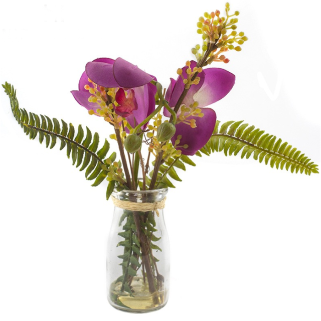 Nw 1776 - Simulation d'orchidée, décoration de la maison de plantes en pot, ornements de mariage, étiquette de mensonge, accessoires de photographie - Nw 1776