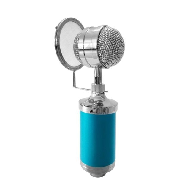 Wewoo - 3000 Home KTV Mic microphone à condensateur d'enregistrement sonore avec support de choc et filtre anti-pop pour PC et ordinateur portable, port pour écouteurs 3,5 mm, longueur de câble: 2,5 m (bleu) Wewoo - Wewoo