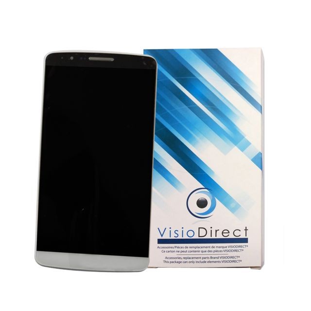 Visiodirect - Ecran complet pour LG G3 D855 taille 5.5"" Blanc téléphone portable LCD + vitre tactile + chassis -VISIODIRECT- Visiodirect  - Lg g3 d855