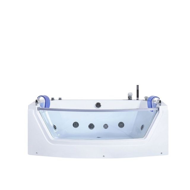 Beliani - Beliani Baignoire balnéo avec LED FUERTE - blanc - Balnéothérapie Plomberie Salle de bain