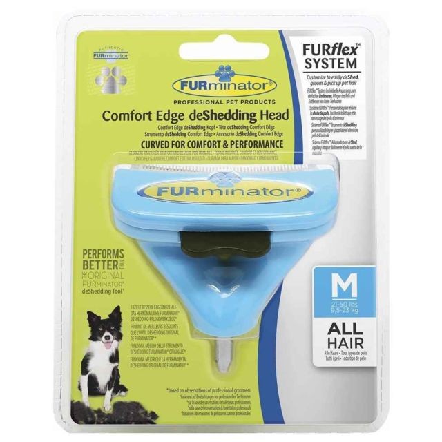 Hygiène et soin pour chien Furminator Tête de brosse deShedding FURflex Comfort Edge pour Chien de Moyenne Race - Furminator - M