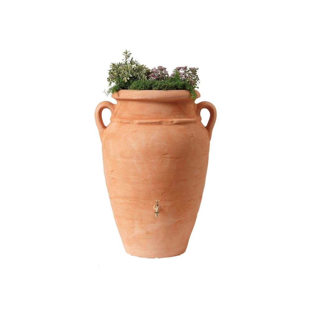 Garantia Kit Amphore Antik - Bac à plantes + collecteur + robinet - 360 L Terracotta