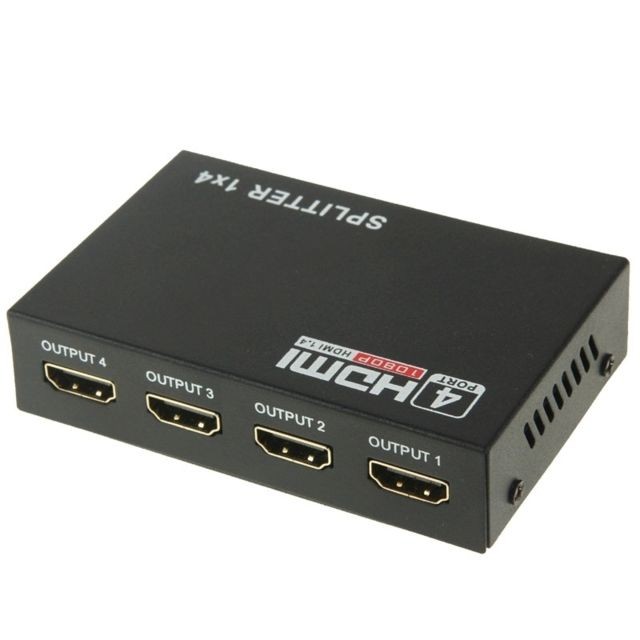 Wewoo - Splitter pour HDTV / STB / DVD / Projecteur / DVR Mini HD 1080P 1x4 HDMI V1.4 - Câble HDMI