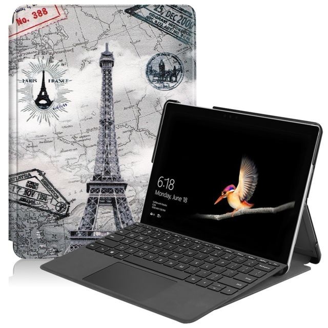 Generic - Etui en PU impression de motifs avec support tour Eiffel pour votre Microsoft Surface Go 2 Generic  - Marchand Magunivers
