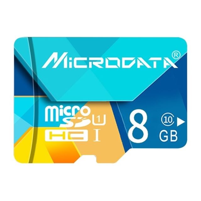 Wewoo - Carte Micro SD mémoire MICRODATA 8 Go U1 Color Block TF SD - Carte Micro SD