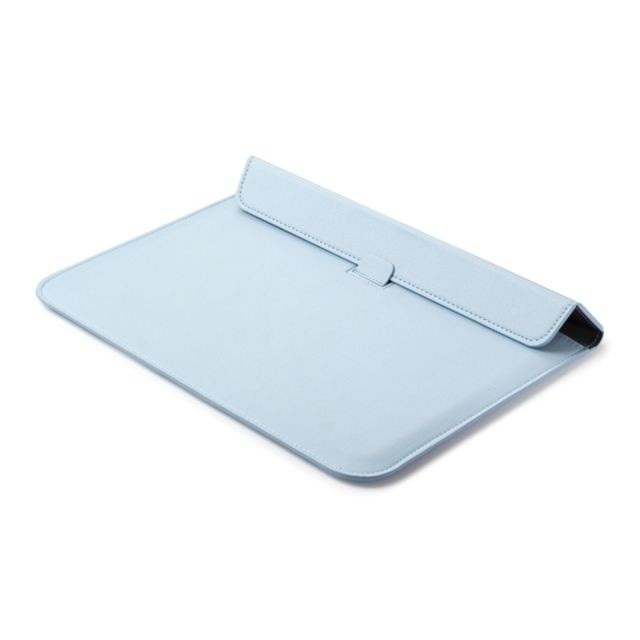 Housse, étui tablette Housse Étui bleu pour ordinateur portable ultraminces Tablette Tactile 15,4 pouces, taille: 39x28x1.5cm Enveloppe universelle Style PU en cuir avec support