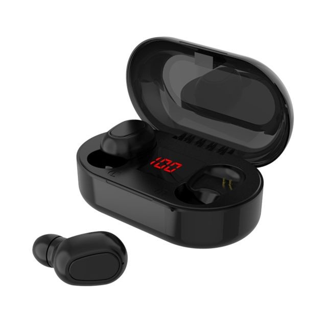 Generic - L22 TWS écouteurs sans fil Bluetooth 5.0 Mini écouteurs stéréo casque de sport avec microphone antibruit casque LED affichage de l Generic  - Casque Micro Sport