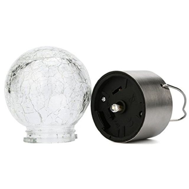 Wewoo LED Avec panneau solaire Couleur RVB Suspension extérieure Lumineuse Lampe de boule regard en cristal brillant