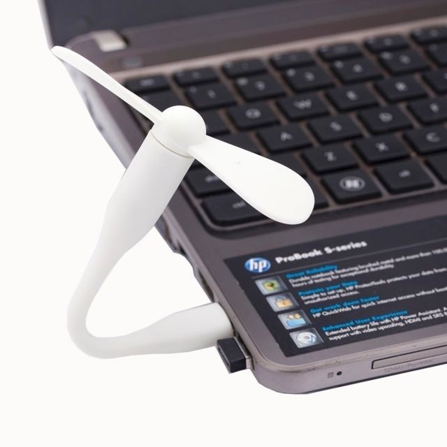Wewoo - Ventilateur blanc Flexible Mini USB Portable 2 USB Blade - Climatisation