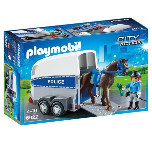 Playmobil Playmobil Policière avec cheval et remorque - 6922