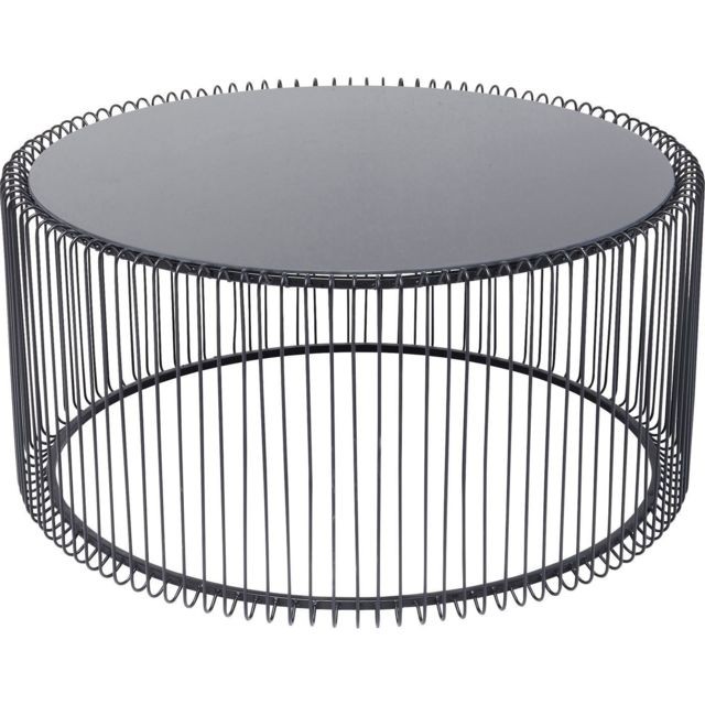 Karedesign - Table basse ronde Wire 80cm noire Kare Design - Karedesign