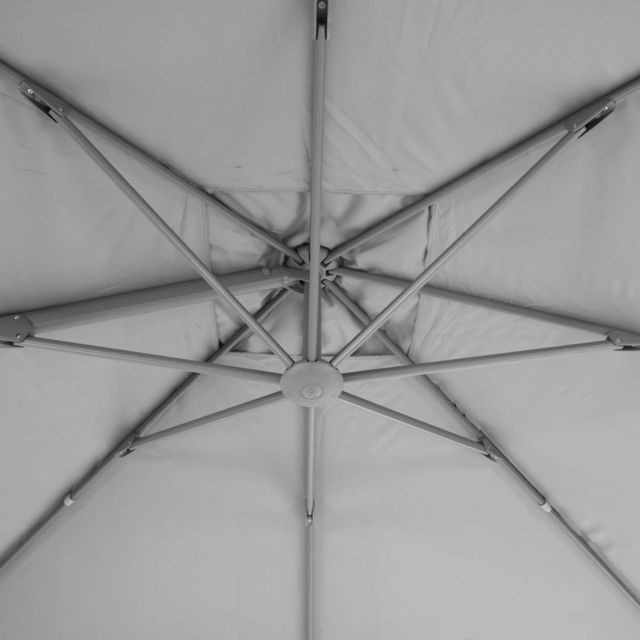 Parasols Parasol déporté rectangulaire Eléa - Inclinable - L. 420 x l. 300 cm - Gris ardoise et graphite