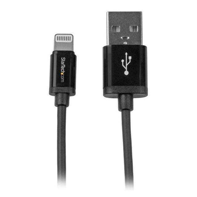 Startech -StarTech.com Câble Apple Lightning vers USB pour iPhone, iPod, iPad - 15 cm Noir Startech  - Câble Lightning Startech