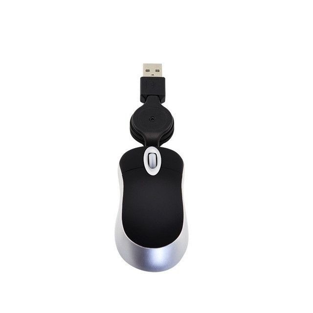 Wewoo - Souris Mini d'ordinateur câble USB rétractable optique Ergonomic1600 DPI Portable petites pour ordinateur Noir Wewoo  - Petites souris