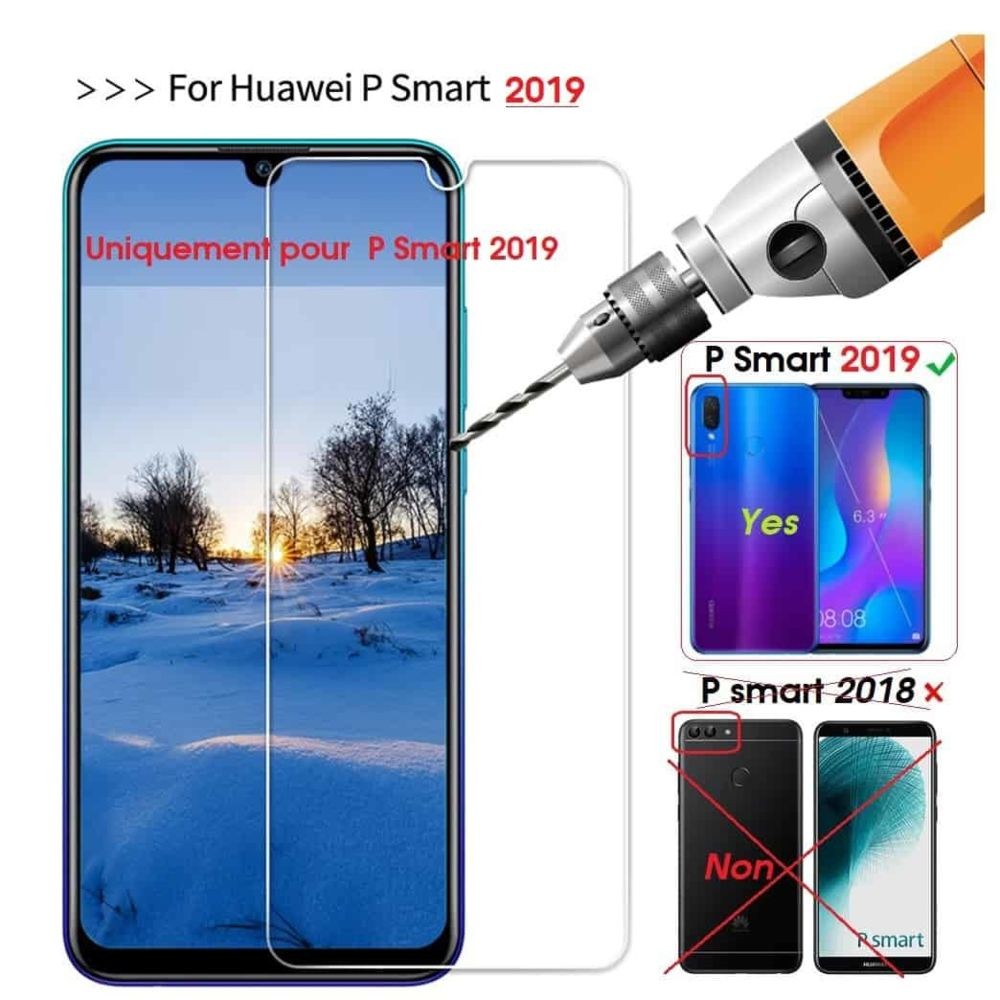 Ipomcase Film Protection écran vitre verre trempé pour Huawei P Smart 2019