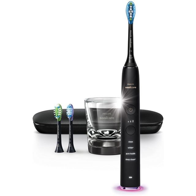 Philips - brosse à dents électrique rechargeable avec App et têtes avec capteurs noir - Soin du corps