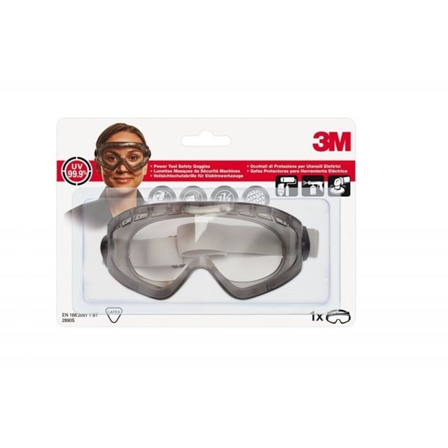 3M - 3M 2890SC Confort Masque de sécurité oculaire Incolore - Accessoires de soudure 3M