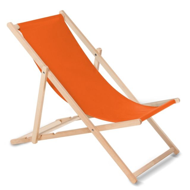 Greenblue - Chaise longue GreenBlue bain de soleil pliante réglable couleur orange Greenblue   - Greenblue