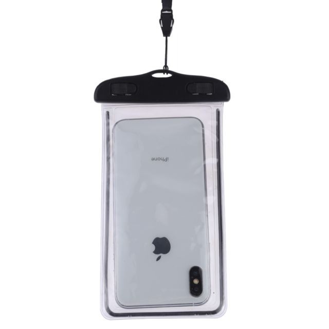 Wewoo Housse Étui Coque Sac étanche universel transparent en PVC avec cordon pour téléphones intelligents de moins de 6,0 pouces noir