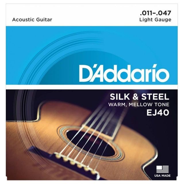 D'Addario - D'Addario EJ40 11-47 - Jeu de cordes guitare acoustique D'Addario  - D'Addario