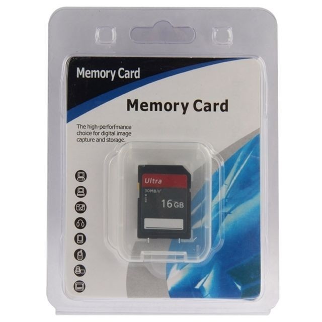 Wewoo Carte mémoire SDHC 16 Go ultra haut débit de classe 10 capacité réelle de 100%