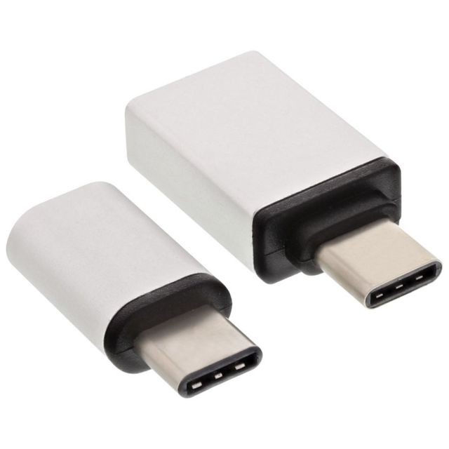 Lecteur carte mémoire Inline Kit adaptateur InLine® USB Type-C, Type C mâle vers Micro-USB femelle ou USB3.0 A femelle