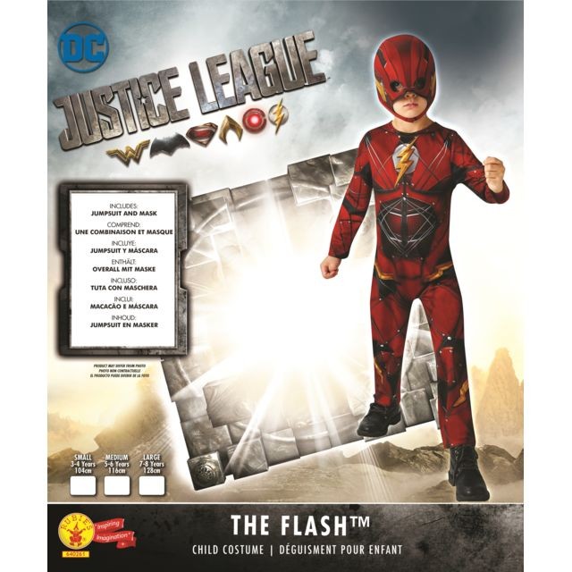 Dc Comics - La Ligue des Justiciers - Flash - Déguisement classique - Taille L - I-640261L - Films et séries