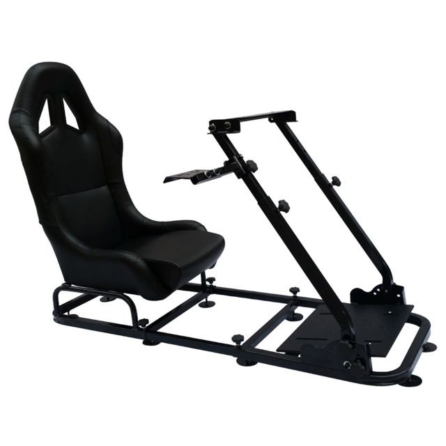 Fk Automotive - Siege de jeu / simulation Simili Cuir pour console, PC Noir Fixe Repliable Fk Automotive - Chaise gaming Chaise gamer