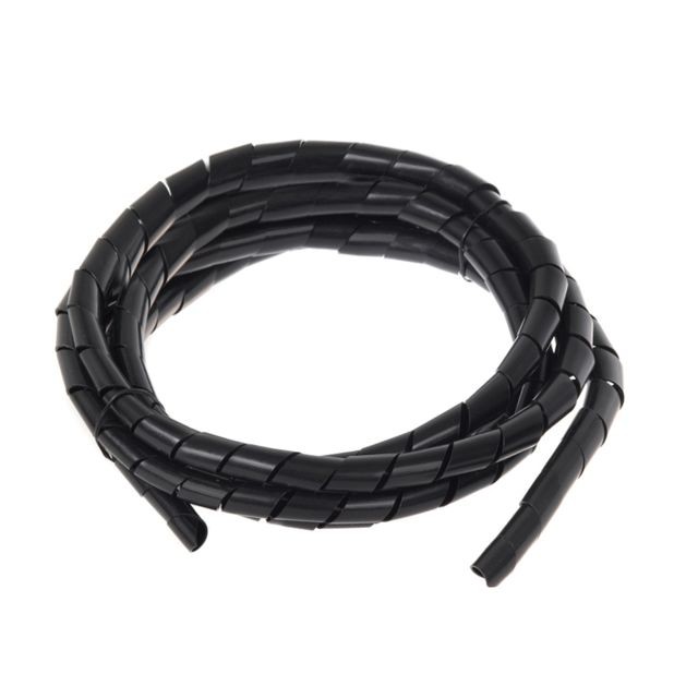 Maclean - Organisateur de câbles 14.6*16 mm en spirale  noir 3m Maclean  - Accessoires de câblage