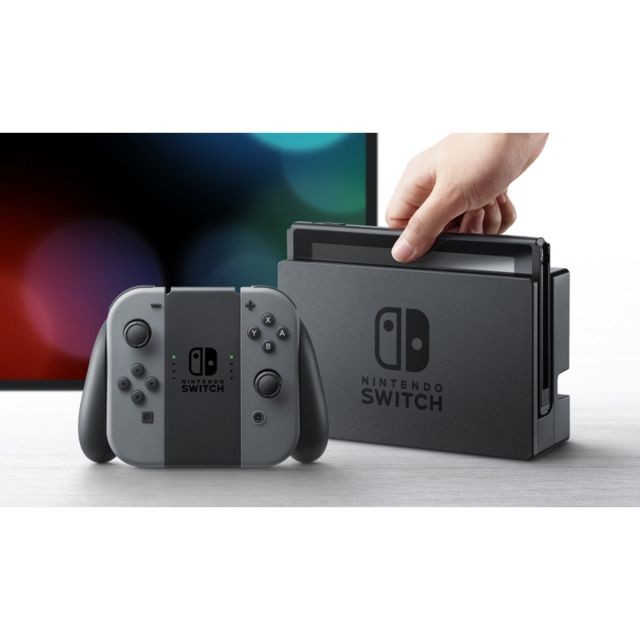 Nintendo - NINTENDO Console Switch Jeux Manette Avec une Paire de Joy-Con Gris - Console Switch