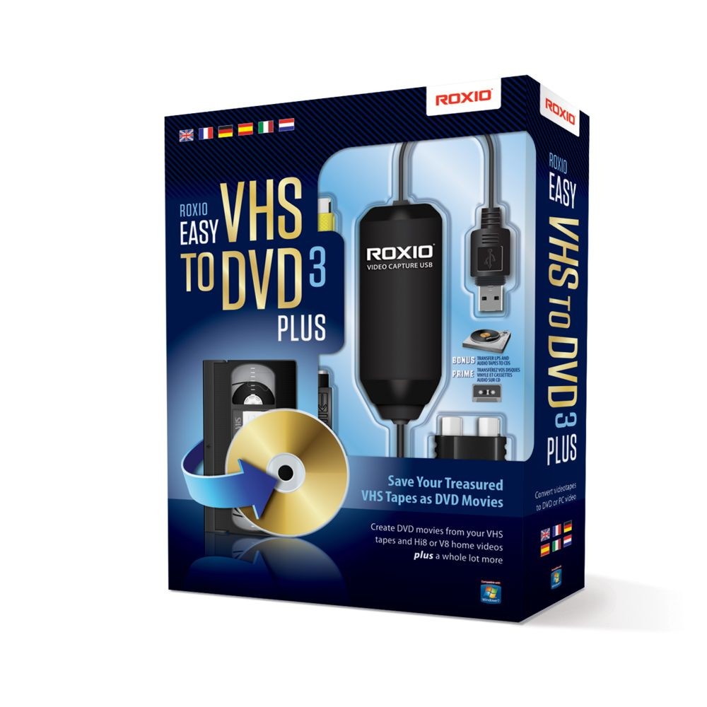 Roxio Corel Roxio Easy VHS to DVD 3 Plus carte d'acquisition vidéo USB 2.0