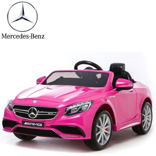 Véhicule électrique pour enfant Mercedes Voiture électrique 12V enfant Mercedes S63 Luxe Rose