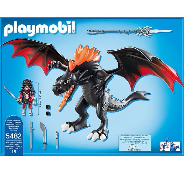 Playmobil DRAGONS - Grand Dragon royal avec flammes lumineuses - 5482