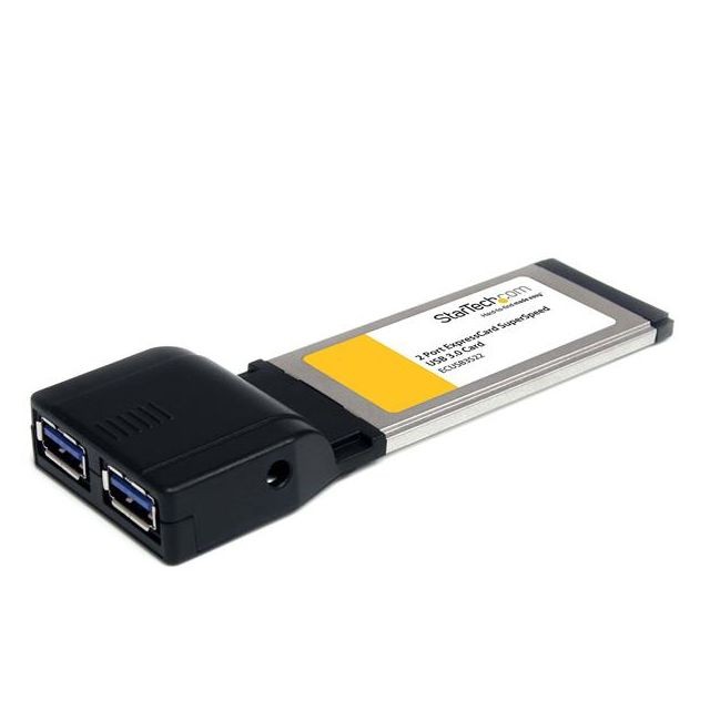 Startech - StarTech.com Carte Adaptateur ExpressCard vers 2 Ports USB 3.0 avec Support UASP - Lecteur carte mémoire