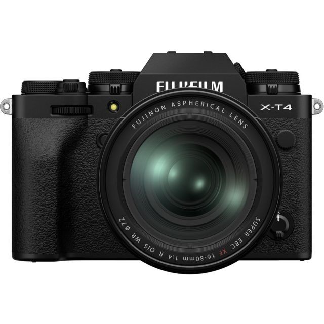 Fujifilm - Fujifilm X-T4 Noir + Objectif XF 16-80 mm f/1:4 Noir - Appareil Hybride