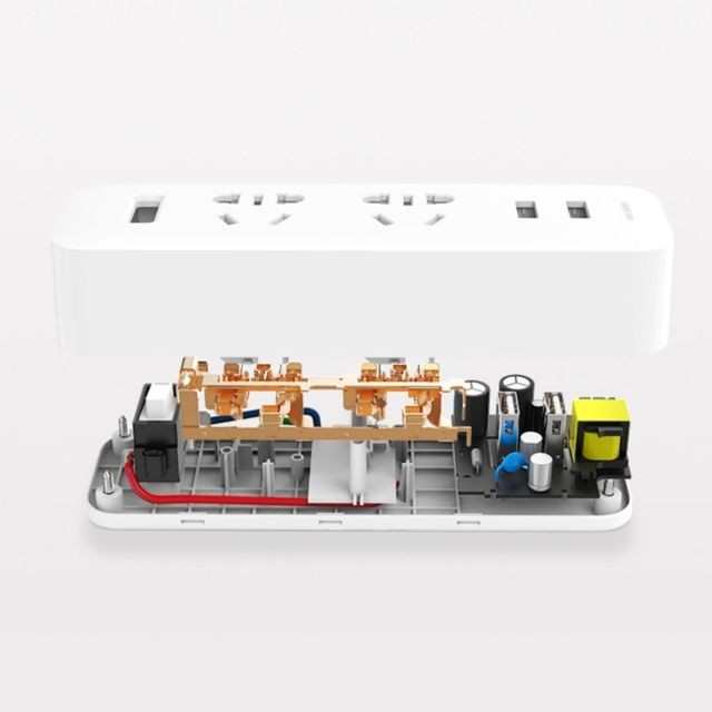 Box domotique et passerelle Prise Connectée pour la Maison, Bureau Original Xiaomi Mijia Power Strip Convertisseur Adaptateur de Voyage Plug Portable avec 5V / 2.1A Dual USB Ports de Charge Rapide