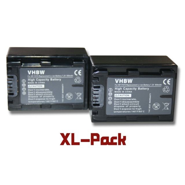 Vhbw - vhbw set de 2 batteries 950mAh pour caméscope Sony HDR-HC5(E), HDR-HC7(E), HDR-HC9, HC9E, HDR-SR5(E), HDR-SR7(E), HDR-SR8(E), HDR-SR10, SR10E Vhbw  - Batterie Photo & Video