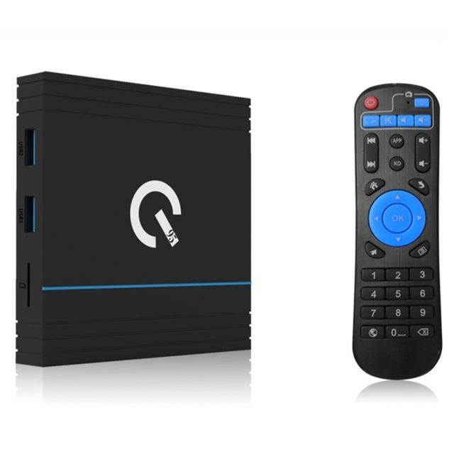 Wewoo - Décodeur TV réseau Q95 4K HDAndroid 9.0Quad Core Amlogic S905X34 Go + 32 GoPrise en charge Wi-Fi 2,4G / 5GBluetoothCarte TFHDMIAVLANUSB - TNT (Télévision Numérique Terrestre)